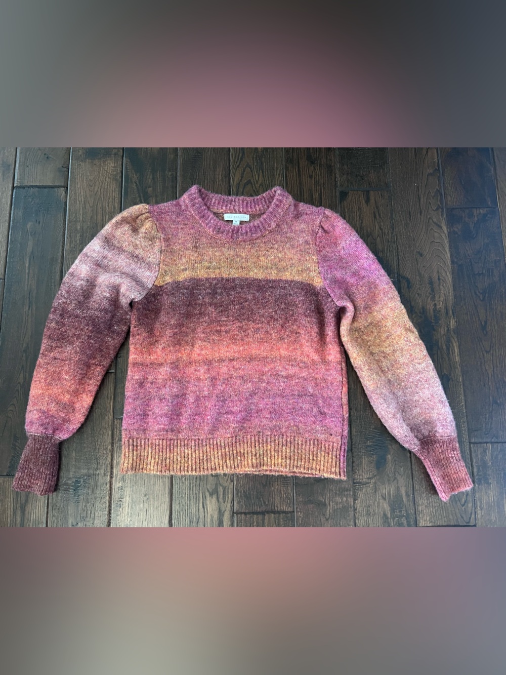 Allison Joy Ombre Pink & Orange Crewneck Sweater